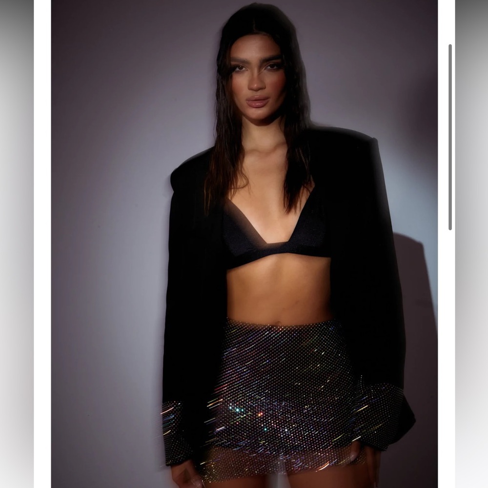 SLA the Label Romi diamante mini skirt size L